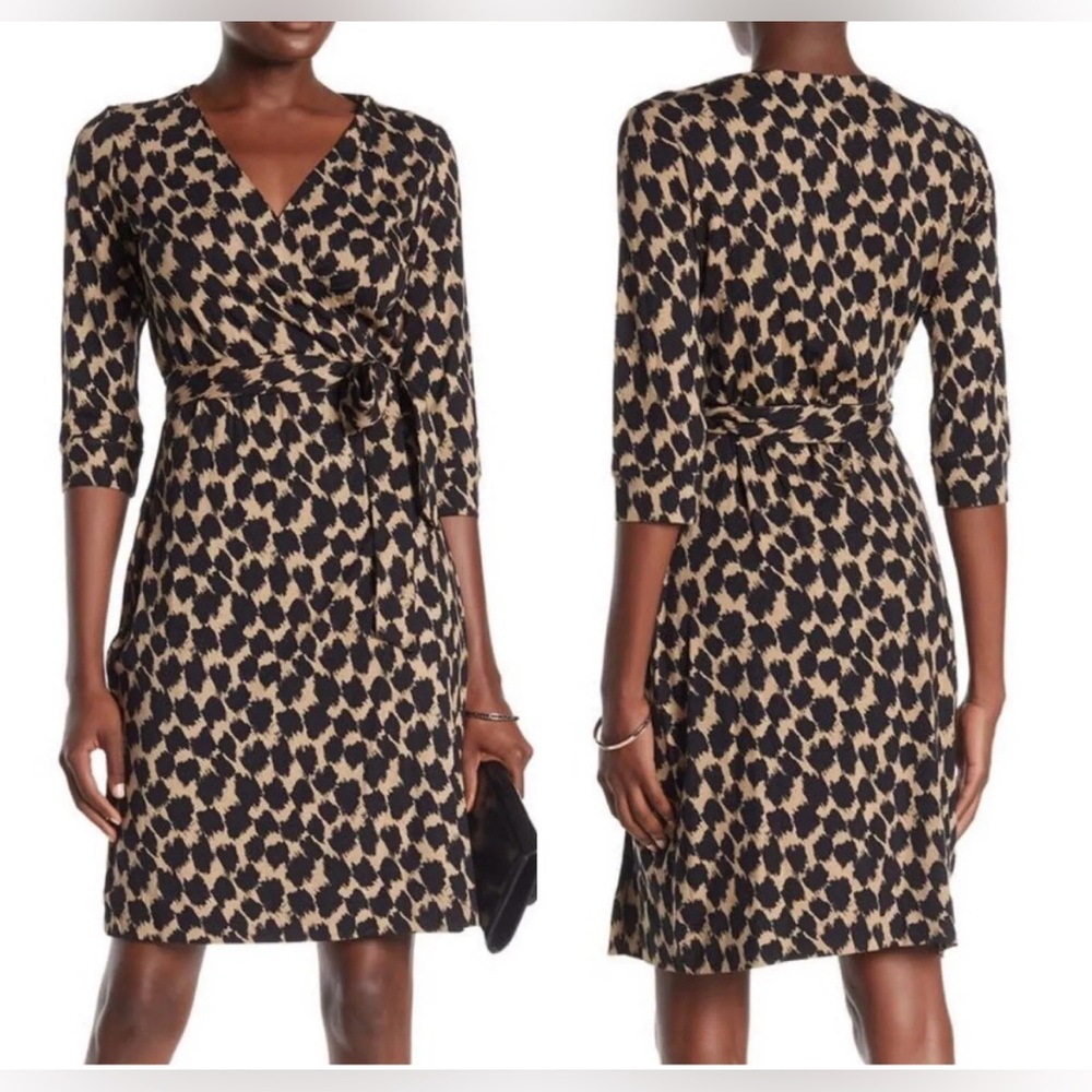 Diane Von Furstenburg Julian Two Henlow Birch Print Wrap Dress S